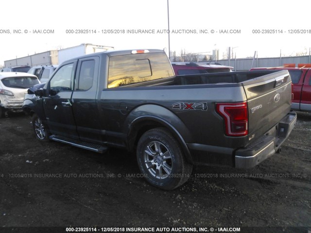 1FTFX1EG5FFC04686 - 2015 FORD F150 SUPER CAB GRAY photo 3