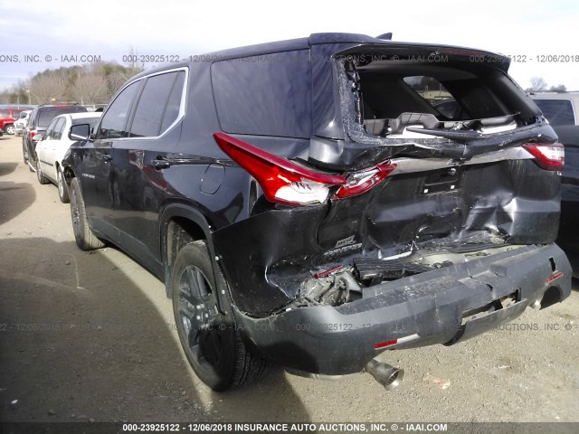 1GNERFKW7JJ268322 - 2018 CHEVROLET TRAVERSE LS BLACK photo 3