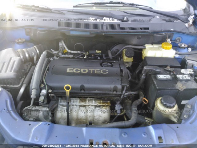 KL1TD66E89B371701 - 2009 CHEVROLET AVEO LS/LT BLUE photo 10
