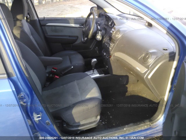 KL1TD66E89B371701 - 2009 CHEVROLET AVEO LS/LT BLUE photo 5
