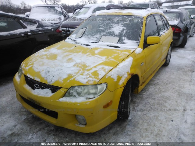 JM1BJ245431117599 - 2003 MAZDA PROTEGE PR5 YELLOW photo 2