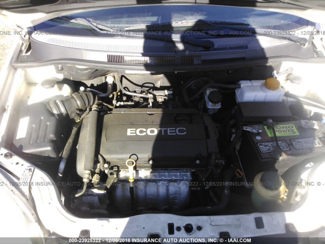 KL1TD5DE3BB143351 - 2011 CHEVROLET AVEO LS/LT WHITE photo 10