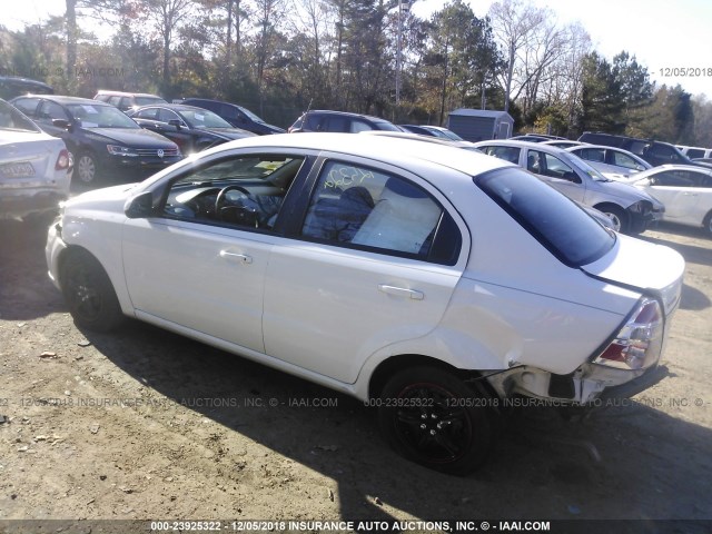 KL1TD5DE3BB143351 - 2011 CHEVROLET AVEO LS/LT WHITE photo 3