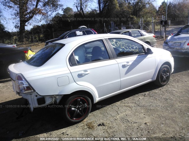 KL1TD5DE3BB143351 - 2011 CHEVROLET AVEO LS/LT WHITE photo 4
