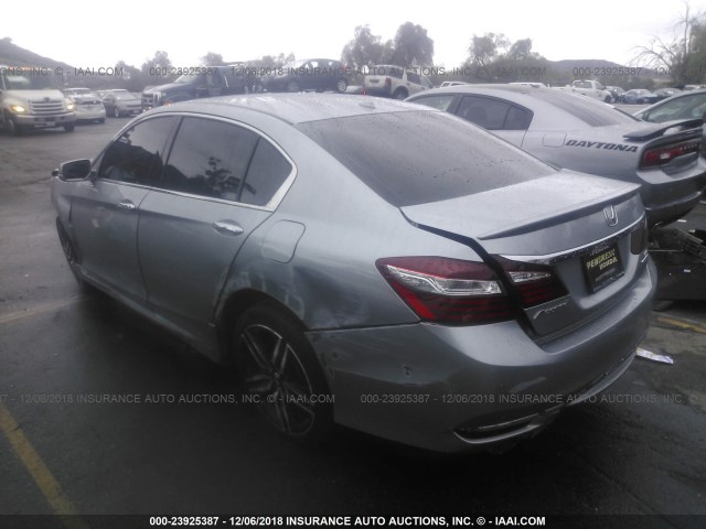 1HGCR3F93GA036099 - 2016 HONDA ACCORD TOURING SILVER photo 3