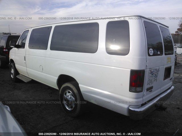 1FBSS31L96HA62136 - 2006 FORD ECONOLINE E350 SUPER DUTY WAGON WHITE photo 3