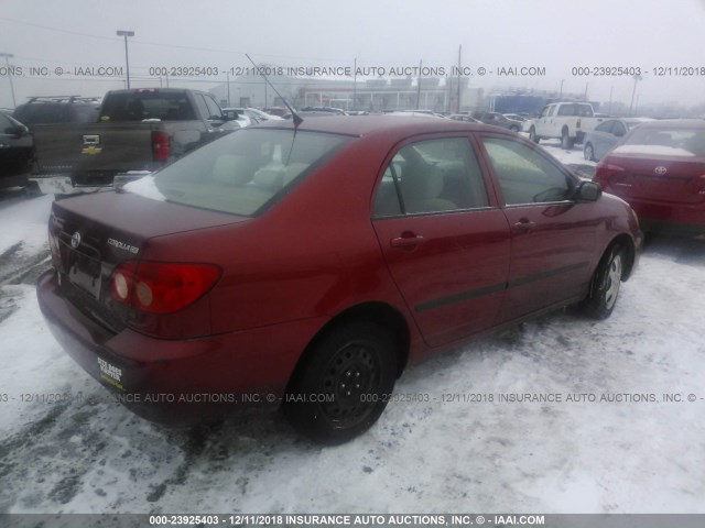 2T1BR32E86C645602 - 2006 TOYOTA COROLLA CE/LE/S RED photo 4