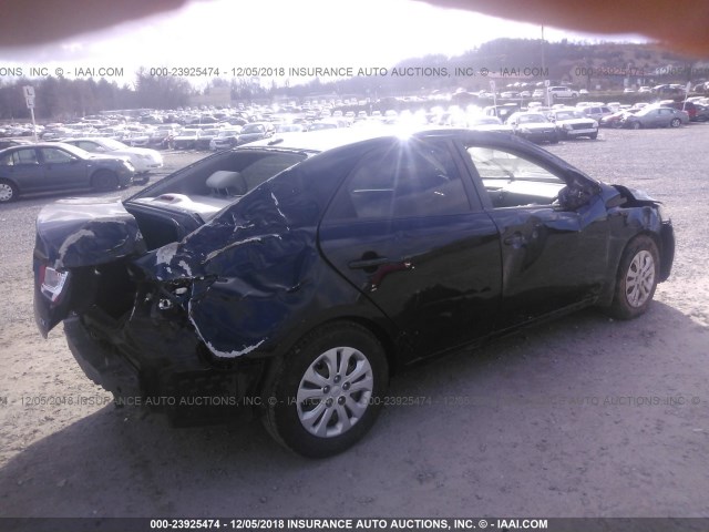 KNAFU4A23C5596036 - 2012 KIA FORTE EX BLACK photo 4