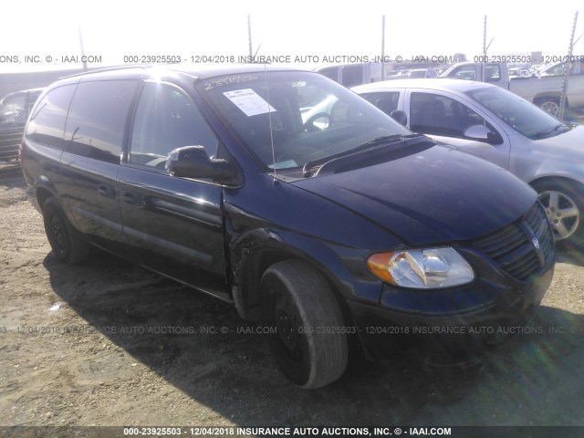 1D4GP24RX6B555407 - 2006 DODGE GRAND CARAVAN SE BLUE photo 1