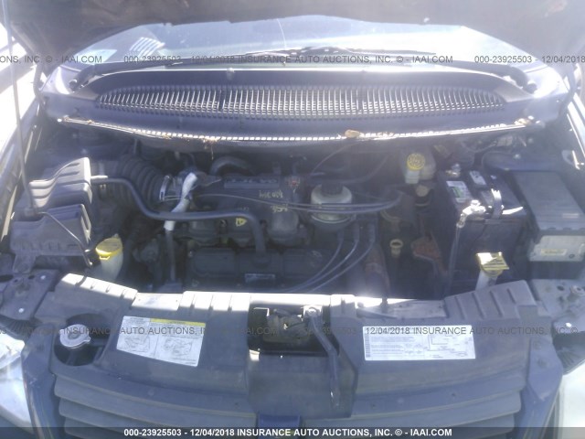 1D4GP24RX6B555407 - 2006 DODGE GRAND CARAVAN SE BLUE photo 10