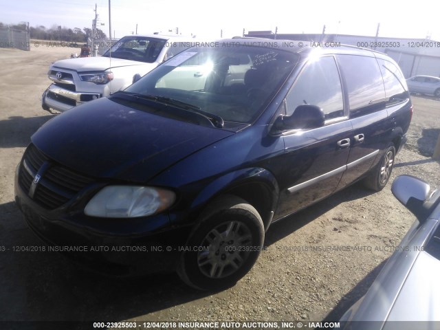 1D4GP24RX6B555407 - 2006 DODGE GRAND CARAVAN SE BLUE photo 2