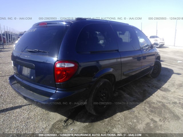 1D4GP24RX6B555407 - 2006 DODGE GRAND CARAVAN SE BLUE photo 4