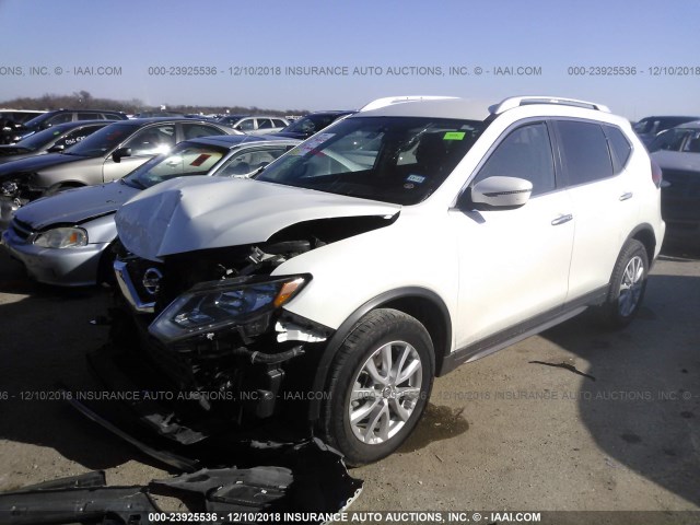 KNMAT2MT8HP538878 - 2017 NISSAN ROGUE S/SV WHITE photo 2