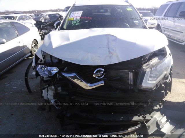 KNMAT2MT8HP538878 - 2017 NISSAN ROGUE S/SV WHITE photo 6