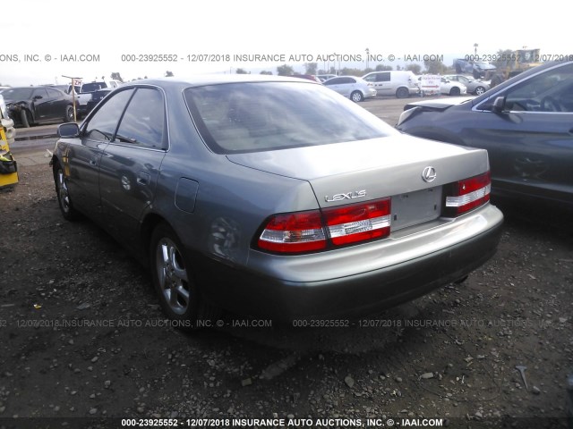 JT8BF28G215105839 - 2001 LEXUS ES 300 GRAY photo 3