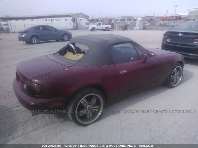 JM1NA3537T0719354 - 1996 MAZDA MX-5 MIATA RED photo 4