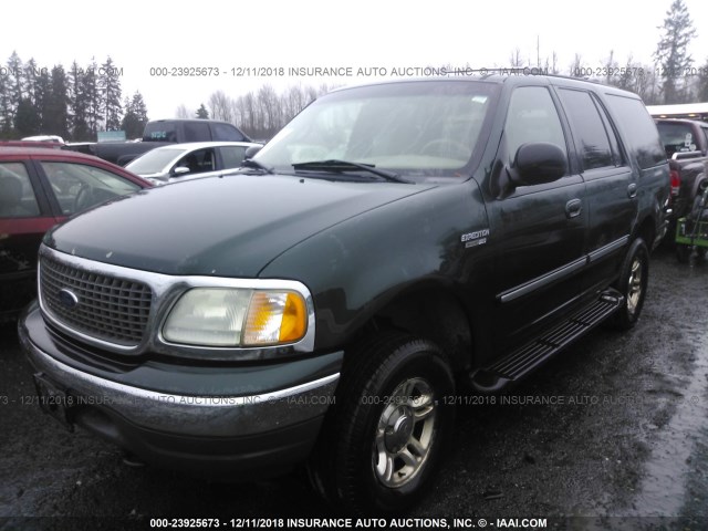 1FMRU16W41LA08336 - 2001 FORD EXPEDITION XLT GREEN photo 2