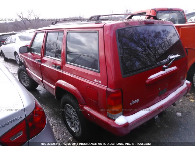 1J4FF78S4XL501306 - 1999 JEEP CHEROKEE LIMITED RED photo 3
