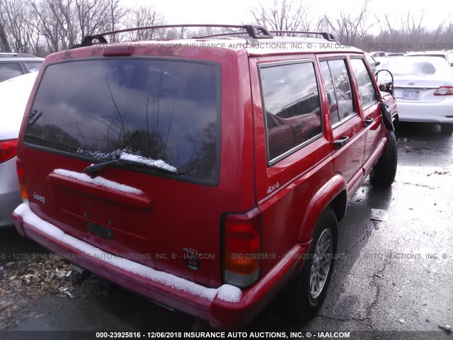 1J4FF78S4XL501306 - 1999 JEEP CHEROKEE LIMITED RED photo 4
