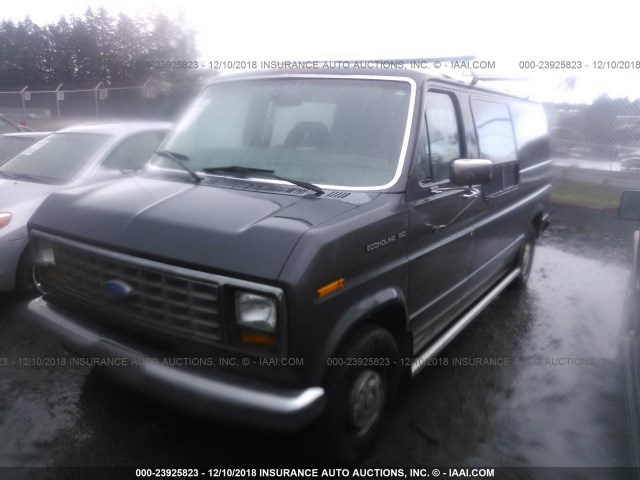 1FDEE14Y7LHB18190 - 1990 FORD ECONOLINE E150 VAN GRAY photo 2