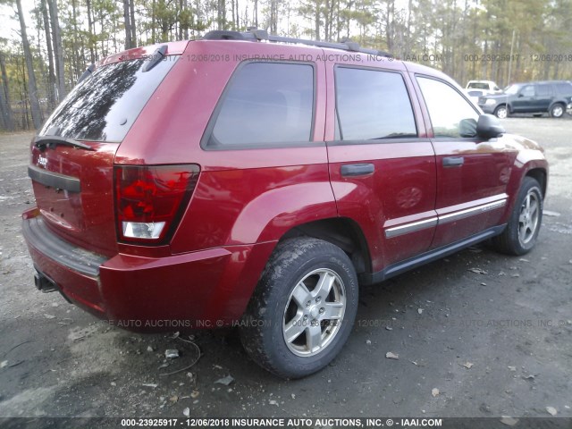 1J4HR48N05C679171 - 2005 JEEP GRAND CHEROKEE LAREDO/COLUMBIA/FREEDOM 红色 照片 4