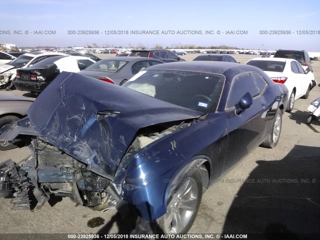 2C3CDZAG2GH236631 - 2016 DODGE CHALLENGER SXT BLUE photo 2