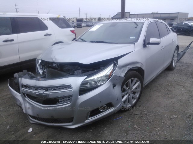 1G11H5SA8DF276101 - 2013 CHEVROLET MALIBU LTZ SILVER photo 2