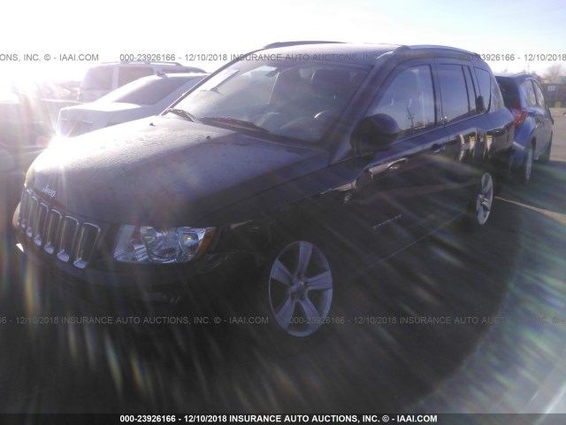 1C4NJDBB4CD621067 - 2012 JEEP COMPASS SPORT BLACK photo 2