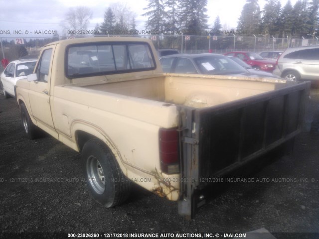 1FTCF10E9CRA08059 - 1982 FORD F100 YELLOW photo 3