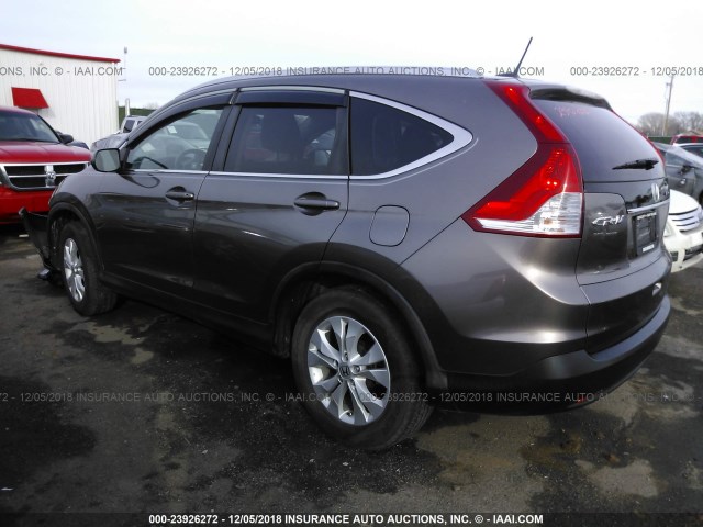 5J6RM3H75CL002886 - 2012 HONDA CR-V EXL BROWN photo 3