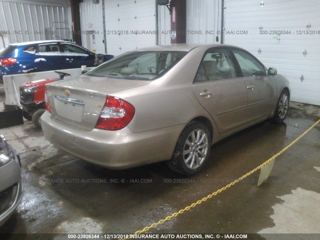 4T1BF30K73U558916 - 2003 TOYOTA CAMRY LE/XLE/SE TAN photo 4