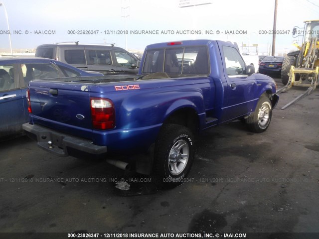 1FTYR10U24PA22712 - 2004 FORD RANGER BLUE photo 4