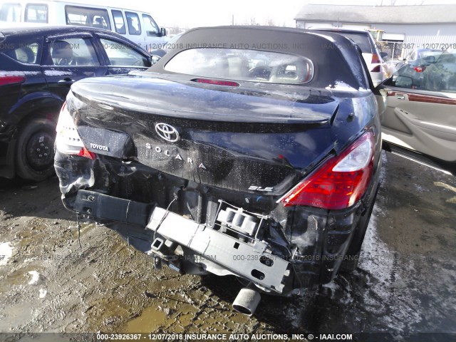 4T1FA38P27U110296 - 2007 TOYOTA CAMRY SOLARA SE/SLE შავი ფოტო 6
