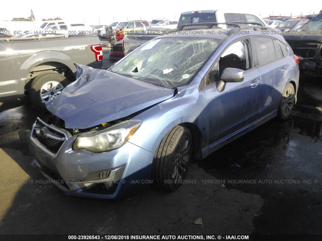 JF1GPAV67F8298947 - 2015 SUBARU IMPREZA SPORT LIMITED BLUE photo 2