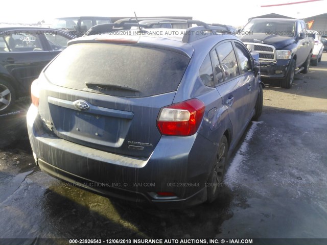 JF1GPAV67F8298947 - 2015 SUBARU IMPREZA SPORT LIMITED BLUE photo 4