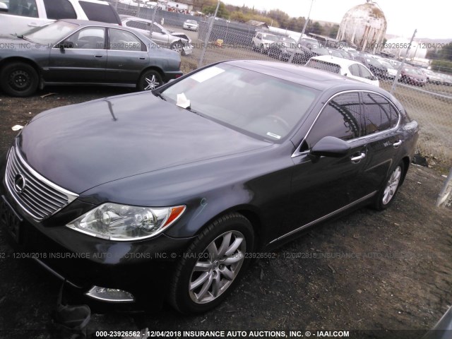 JTHBL46F095090784 - 2009 LEXUS LS 460 BLACK photo 2