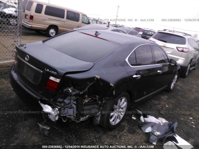 JTHBL46F095090784 - 2009 LEXUS LS 460 BLACK photo 4