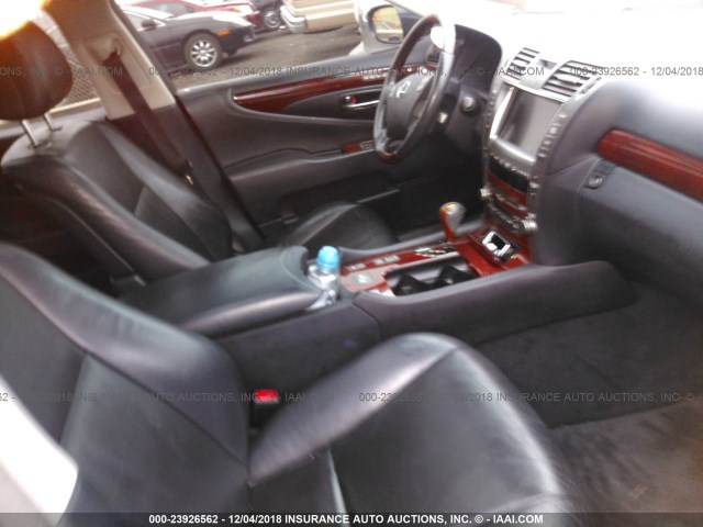 JTHBL46F095090784 - 2009 LEXUS LS 460 BLACK photo 5