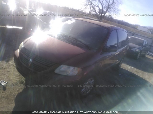 1D4GP24R66B539754 - 2006 DODGE GRAND CARAVAN SE MAROON photo 2