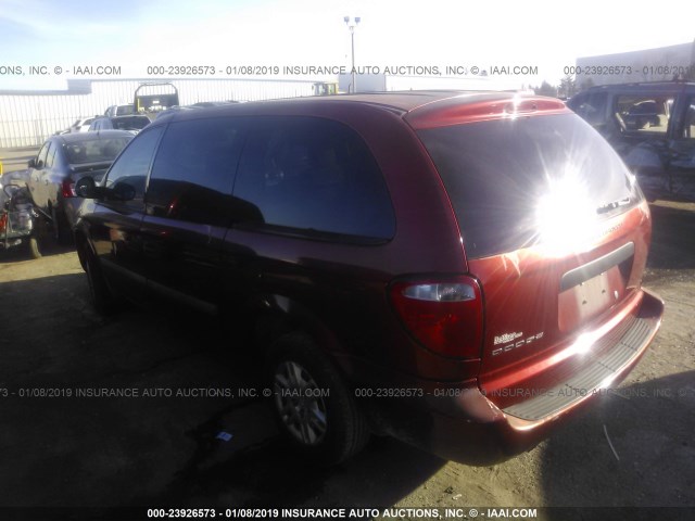 1D4GP24R66B539754 - 2006 DODGE GRAND CARAVAN SE MAROON photo 3