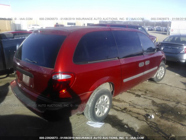 1D4GP24R66B539754 - 2006 DODGE GRAND CARAVAN SE MAROON photo 4