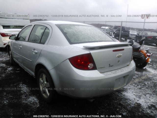 1G1AL55F967831849 - 2006 CHEVROLET COBALT LT SILVER photo 3