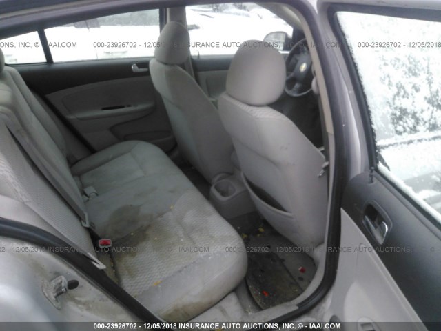 1G1AL55F967831849 - 2006 CHEVROLET COBALT LT SILVER photo 8