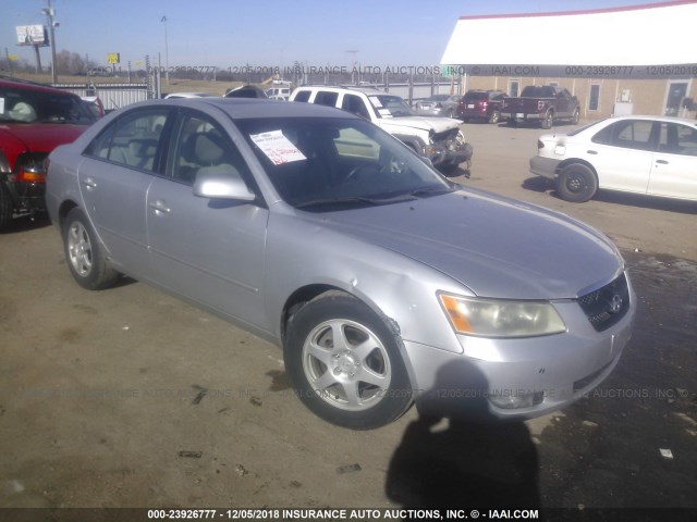 5NPEU46F76H051326 - 2006 HYUNDAI SONATA GLS/LX SILVER photo 1