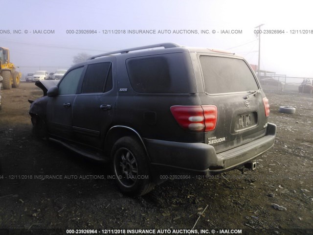 5TDZT34A14S229647 - 2004 TOYOTA SEQUOIA SR5 BLACK photo 3