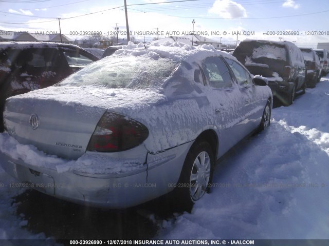 2G4WC582361176442 - 2006 BUICK LACROSSE CX BLUE photo 4