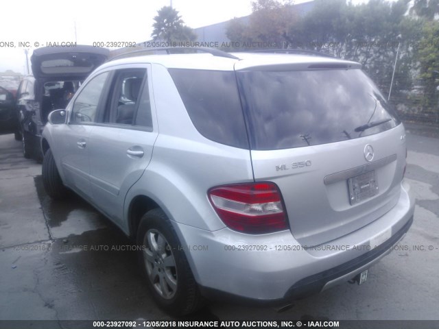 4JGBB86E07A235311 - 2007 MERCEDES-BENZ ML 350 SILVER photo 3