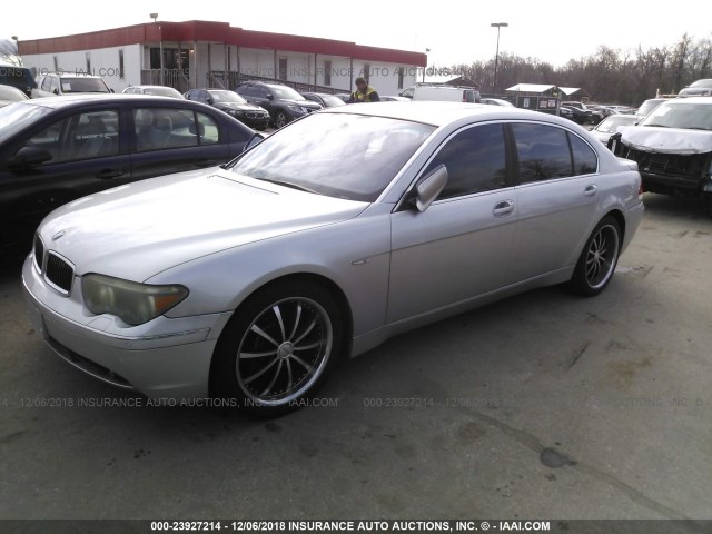 WBAGN63463DR13468 - 2003 BMW 745 LI SILVER photo 2