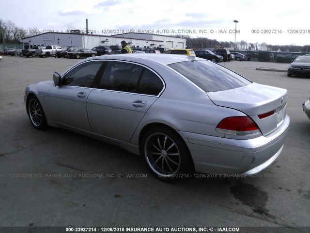 WBAGN63463DR13468 - 2003 BMW 745 LI SILVER photo 3