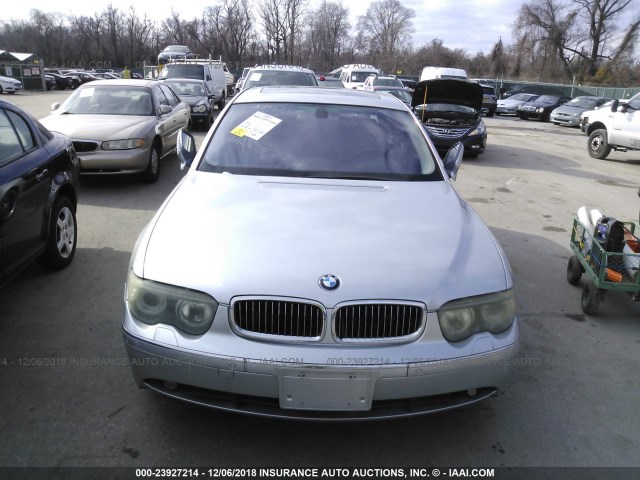 WBAGN63463DR13468 - 2003 BMW 745 LI SILVER photo 6